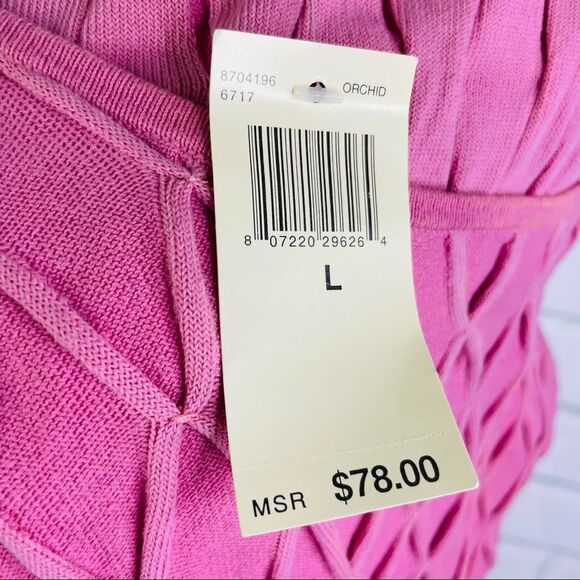 NWT Max Studio Orchid Pink Sleeveless Sweater Midi Dress - L - Picture 10 of 16